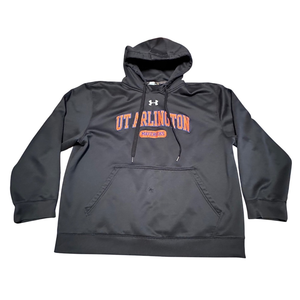 Under Armour UT Arlington Mavericks Black Hoodie Sweatshirt Mens 2XL Loose-READ